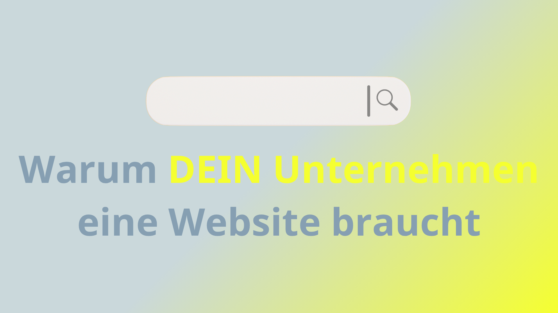 Website für Unternehmen - Headermit Schrift und Fading Hintergrund
