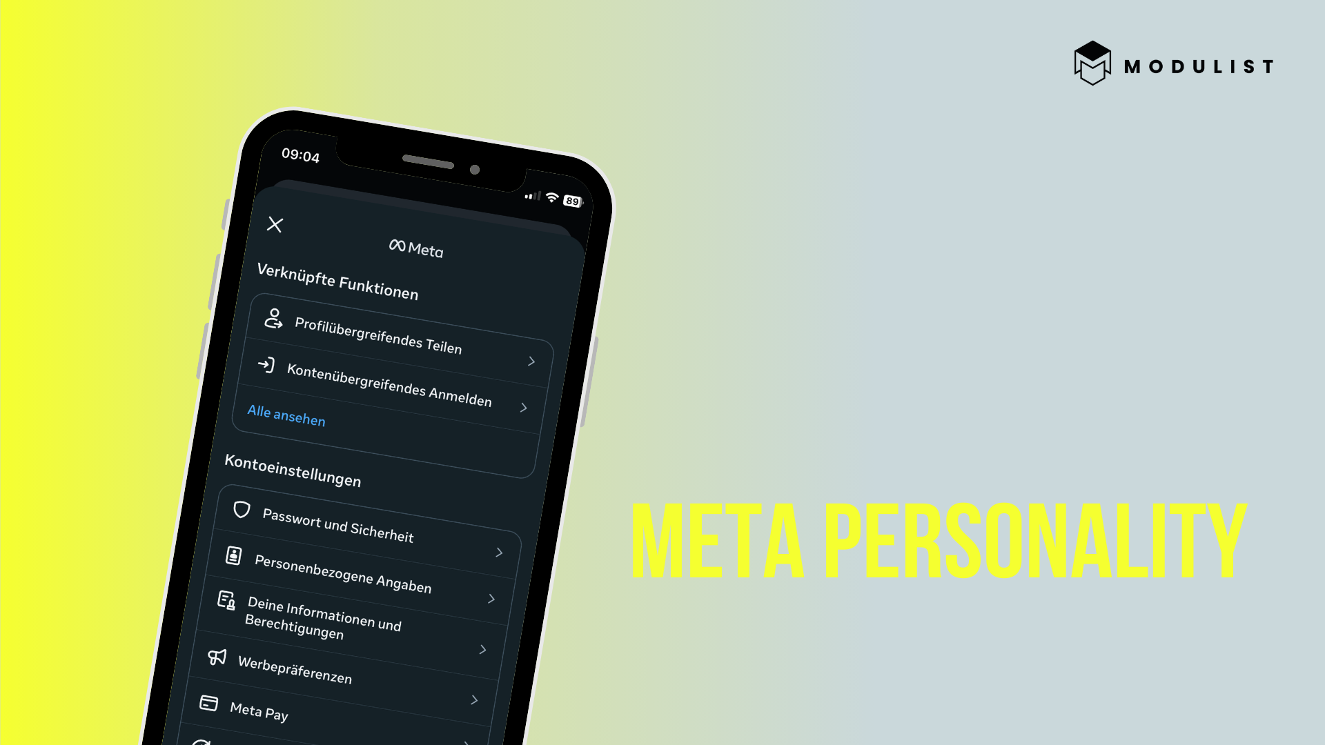 Meta Personality Header zu Meta Werbepräferenzen