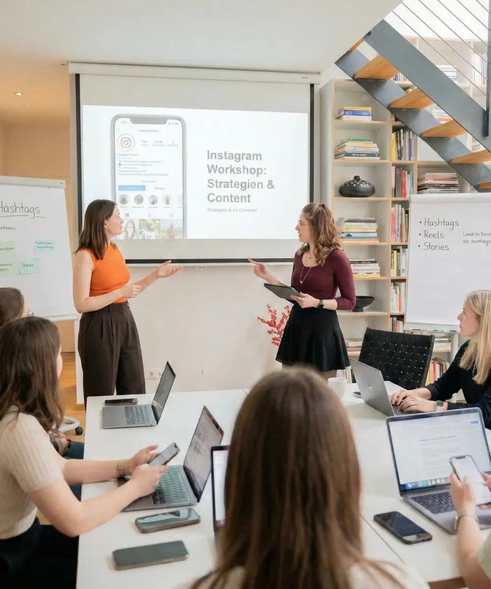 Unser Team hält Marketing Workshops