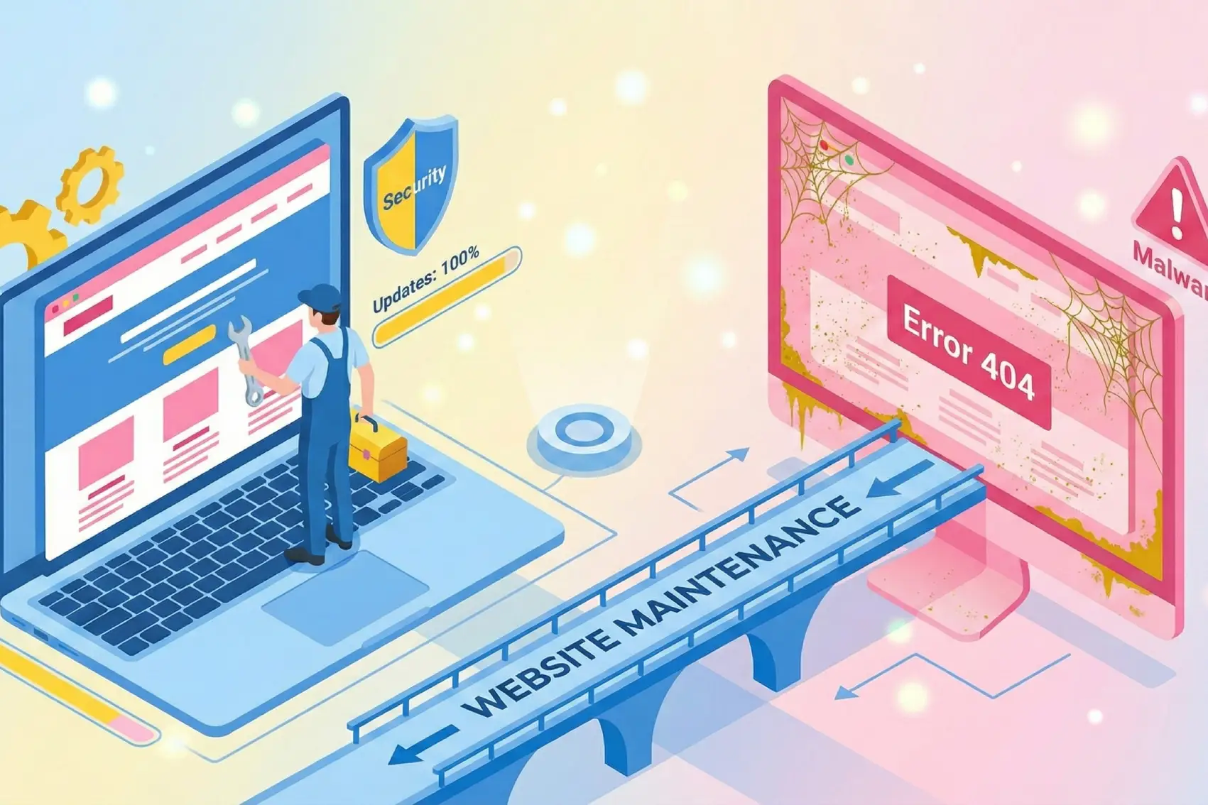 Website Wartung sinnbild