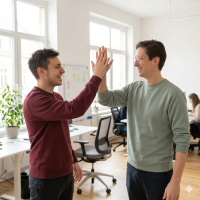 Basti und Dennis Abklatsch