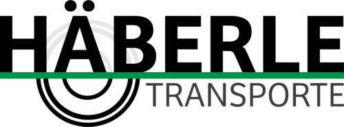 Logo mit stilisiertem LKW und Schriftzug "AB Transporte" in Grün und Schwarz.
